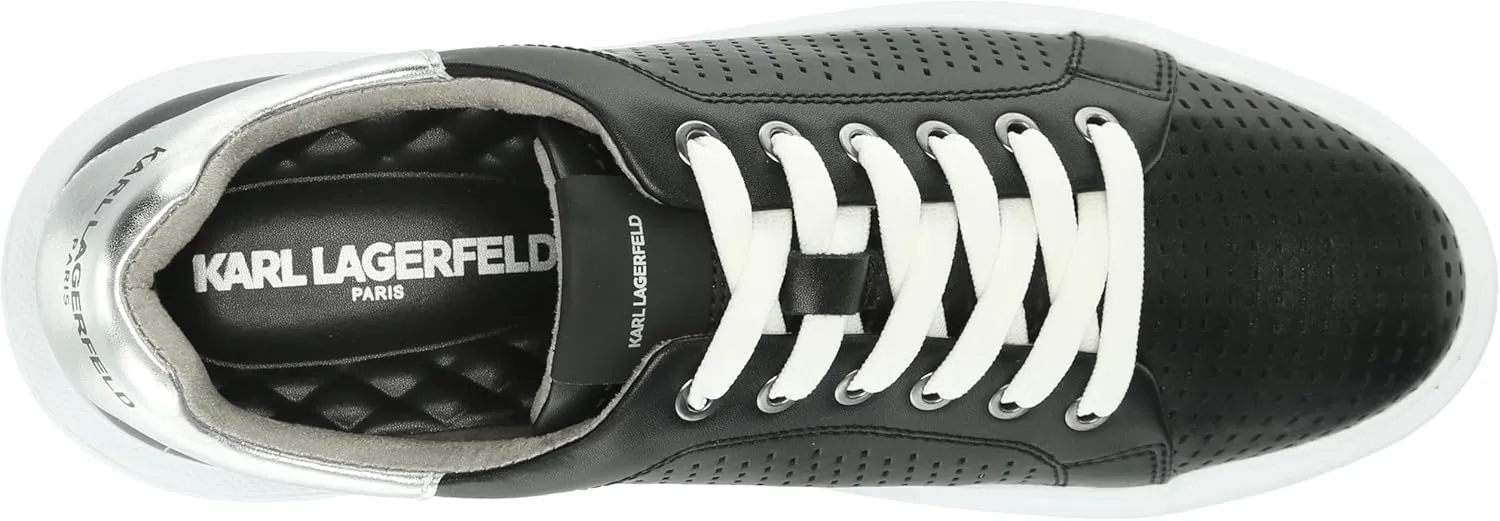 Karl Lagerfeld Paris Men's Recylced Leather Lace Up Sneaker