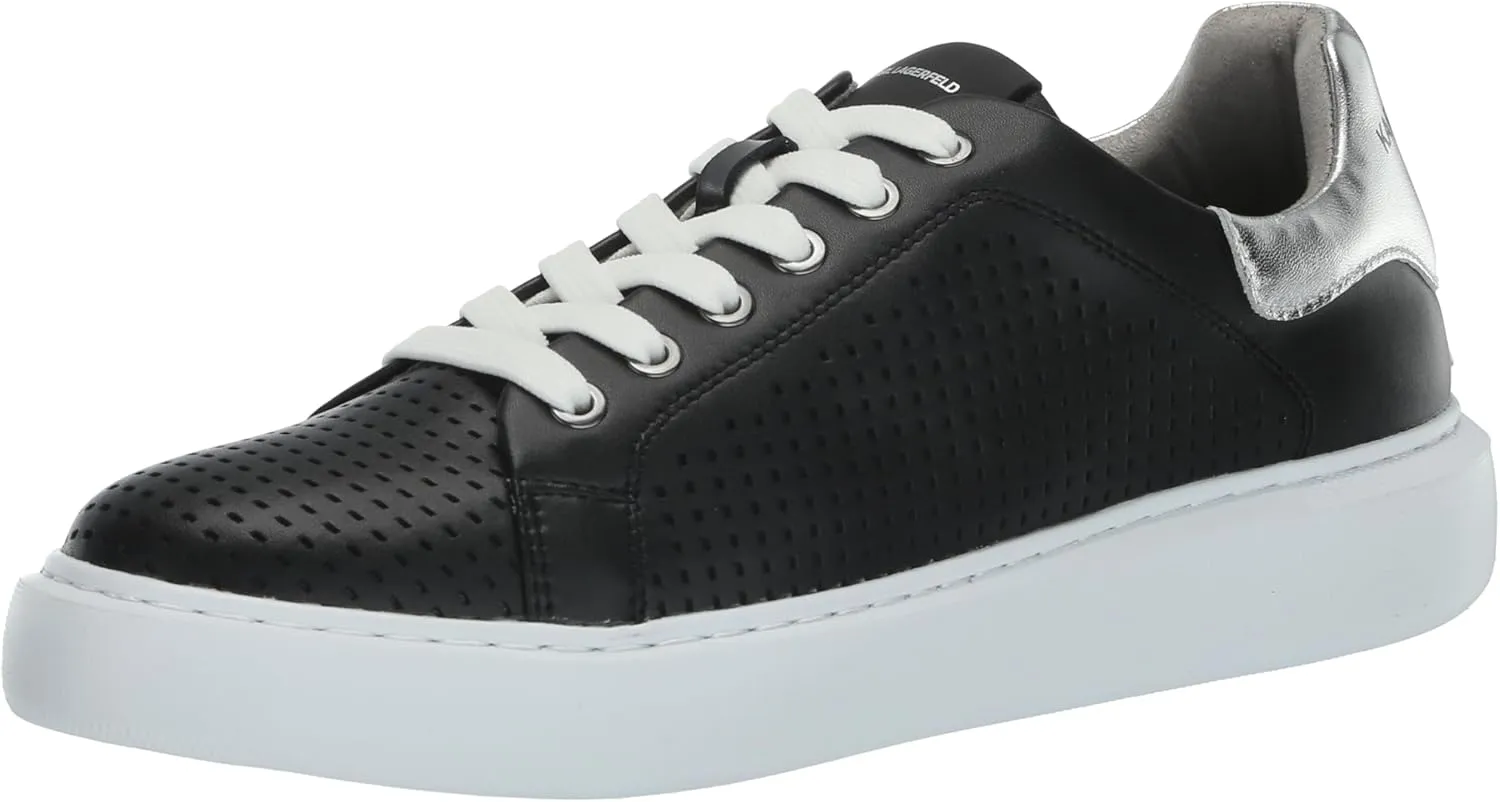 Karl Lagerfeld Paris Men's Recylced Leather Lace Up Sneaker