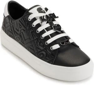 KARL LAGERFELD womens Cate Box Lace Up Sneaker