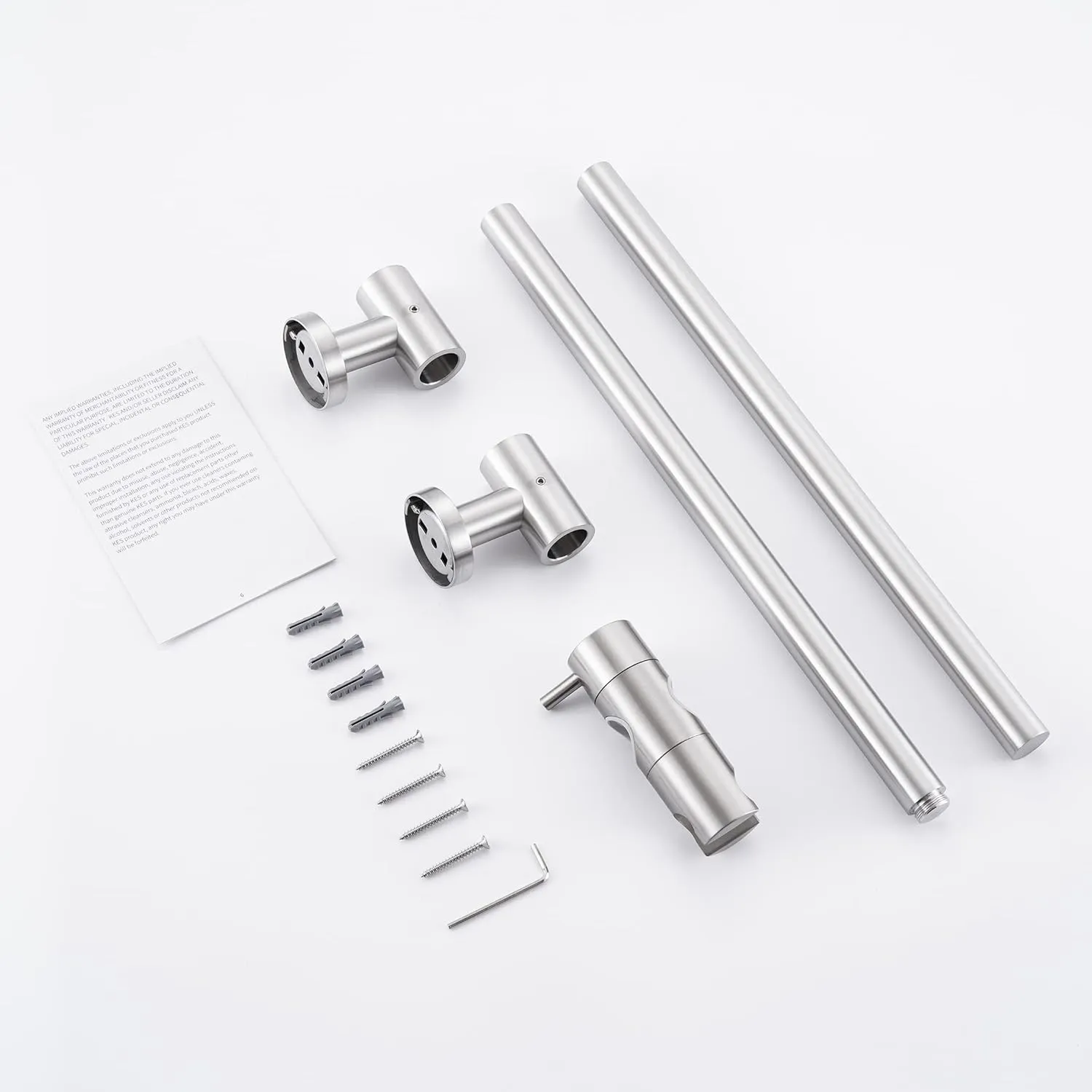 KES Shower Slide Bar 30-Inch with Adjustable Handheld Shower Head Holder for Bathroom Wall Mount SUS 304 Stainless Steel Brushed Finish, F209S78DG-BS