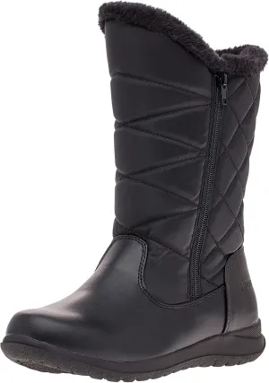 Khombu Women's Carly Winter Boots Warm Faux Fur-Lined Tall Mid-Calf Height with Dual Zippers