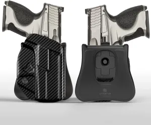 Kimber Micro 9 Holster IWB OWB Kydex Holster Fit: Kimber Micro 9mm Pistol – Inside Waistband Concealed Carry – Adjustable Cant & 'Posi-Click' Retention – No Wear - No Jitter - USA Made by Amberide