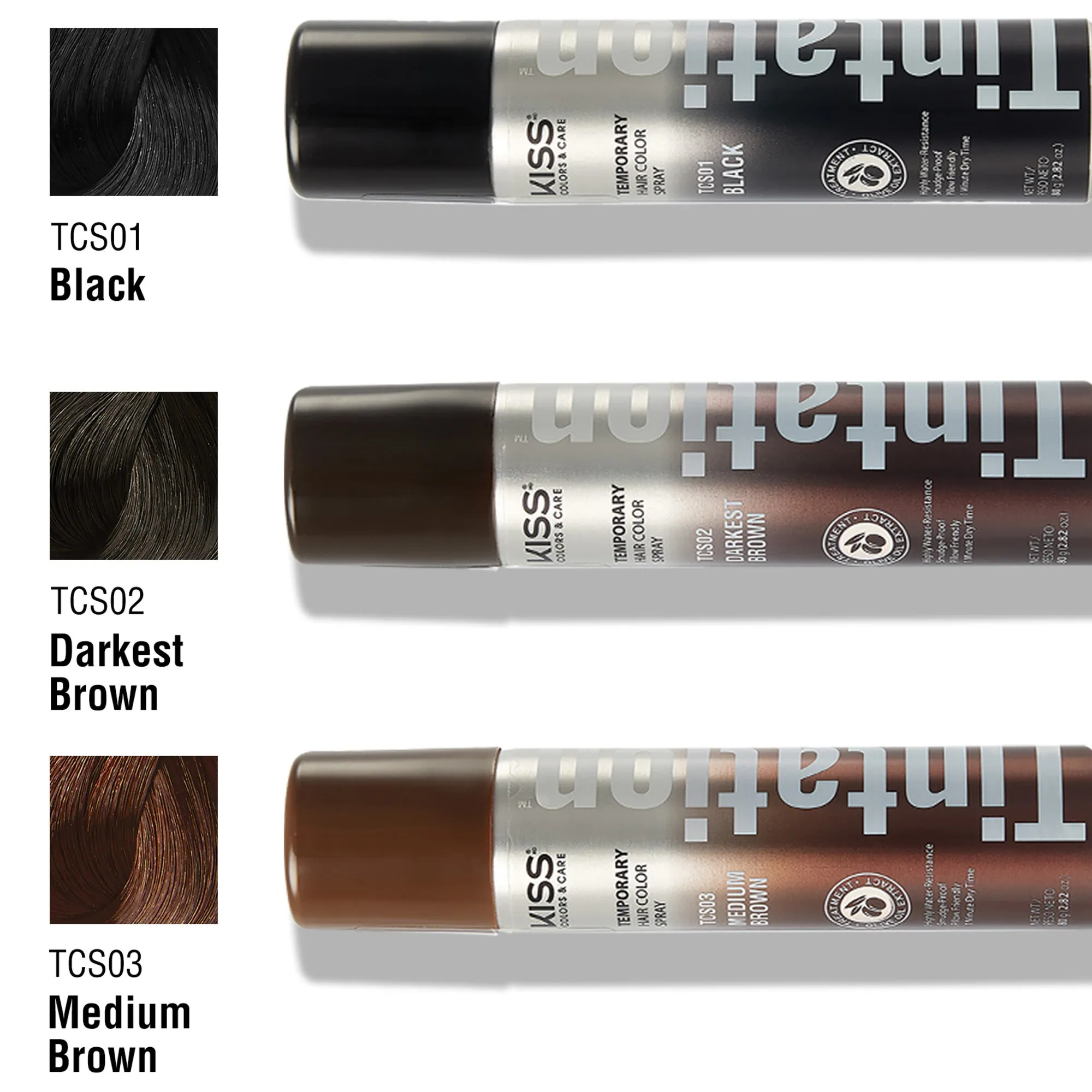 KISS Colors & Care Tintation Spray - Darkest Brown