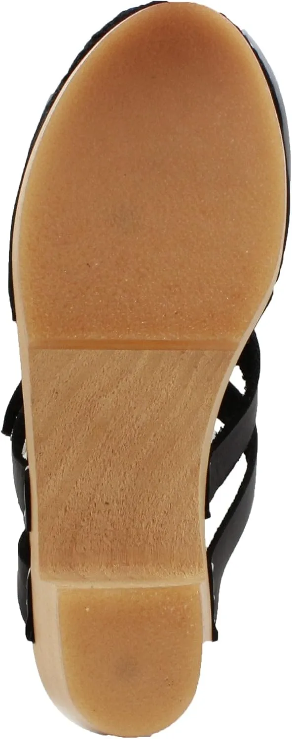 KLÄGN Swedish Wooden Mid-Heel Clogs