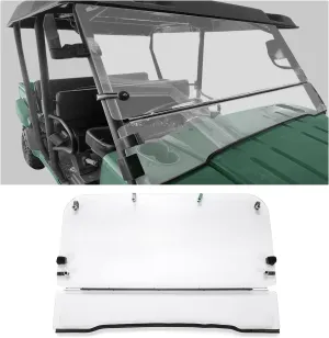 Kojem 1/4'' Thick Windshield Compatible with 2009-2023 KAWASAKI MULE 4000/KAWASAKI MULE 4010 MODEL Flip up Folding Clear Windshield