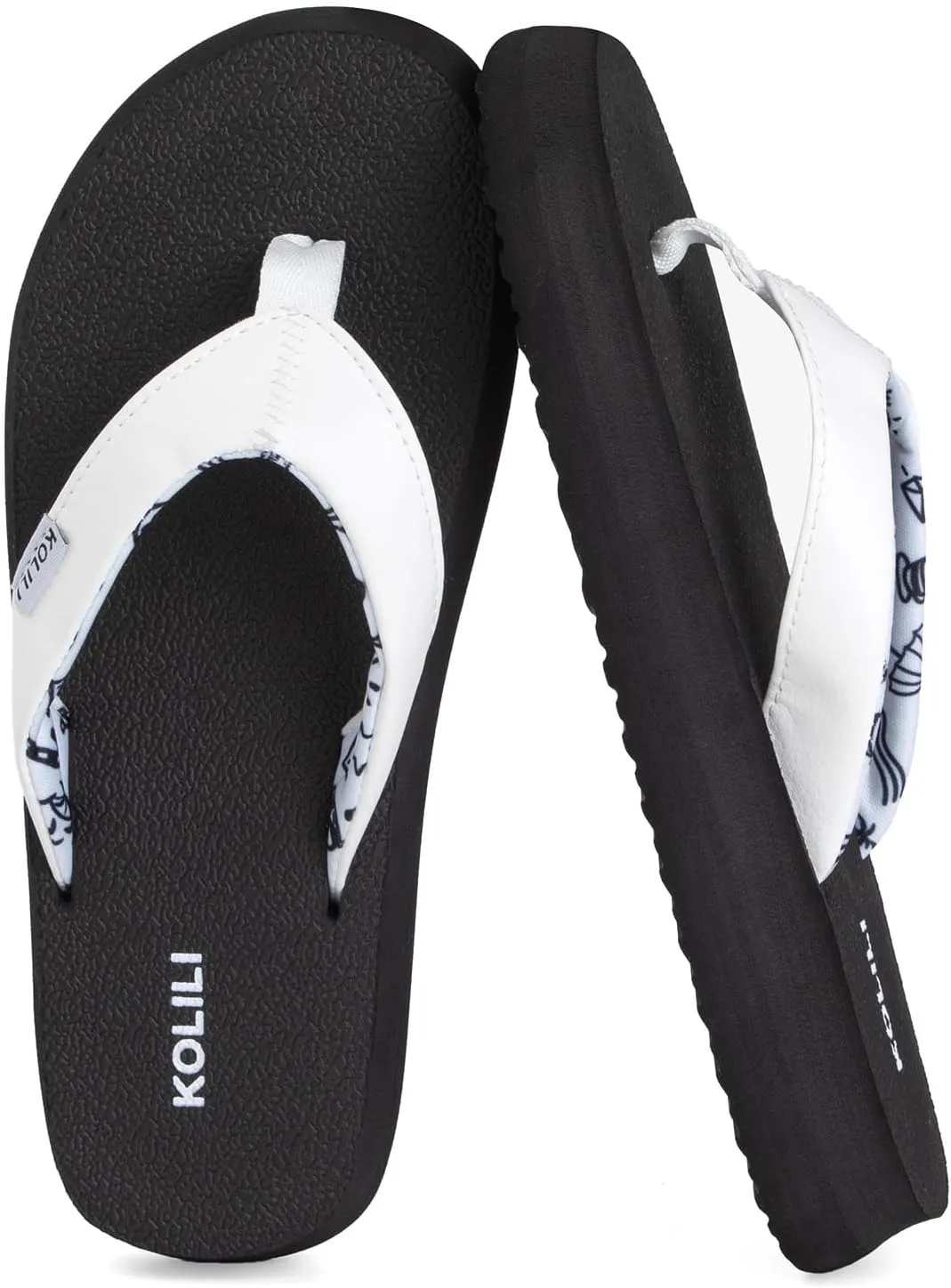 KOLILI Women's Yoga Mat Flip Flop Sandals | Max Cushioned Thong Sandals for Beach & Summer