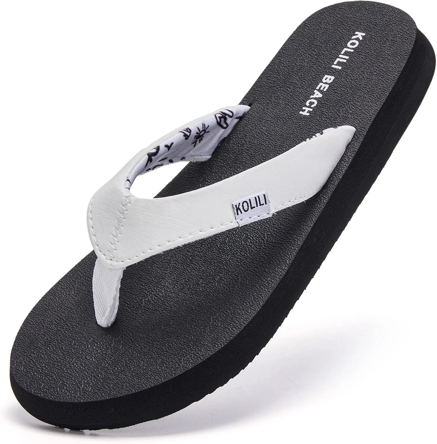 KOLILI Women's Yoga Mat Flip Flop Sandals | Max Cushioned Thong Sandals for Beach & Summer