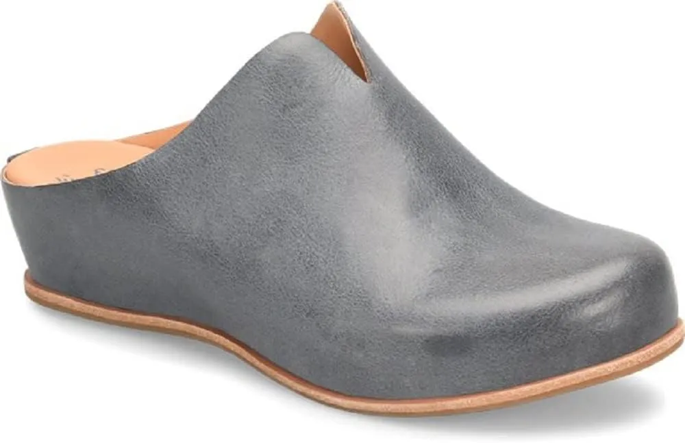 KORK-EASE Women's para Slip-On Leather Clog Flats with Comfort Cushioned Footbed