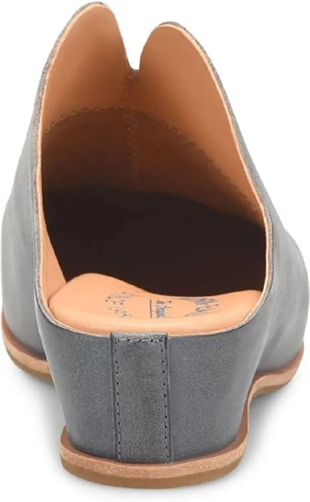 KORK-EASE Women's para Slip-On Leather Clog Flats with Comfort Cushioned Footbed