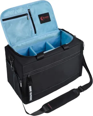 Krone Kalpasmos Sneaker Bag for Travel/Sneakerhead gift/Outdoor Sports Bag, Medium-Size Multi-functional Travel Duffel Bag with 2 Adjustable Dividers, & Shoulder Strap, Made of Nylon Light Blue
