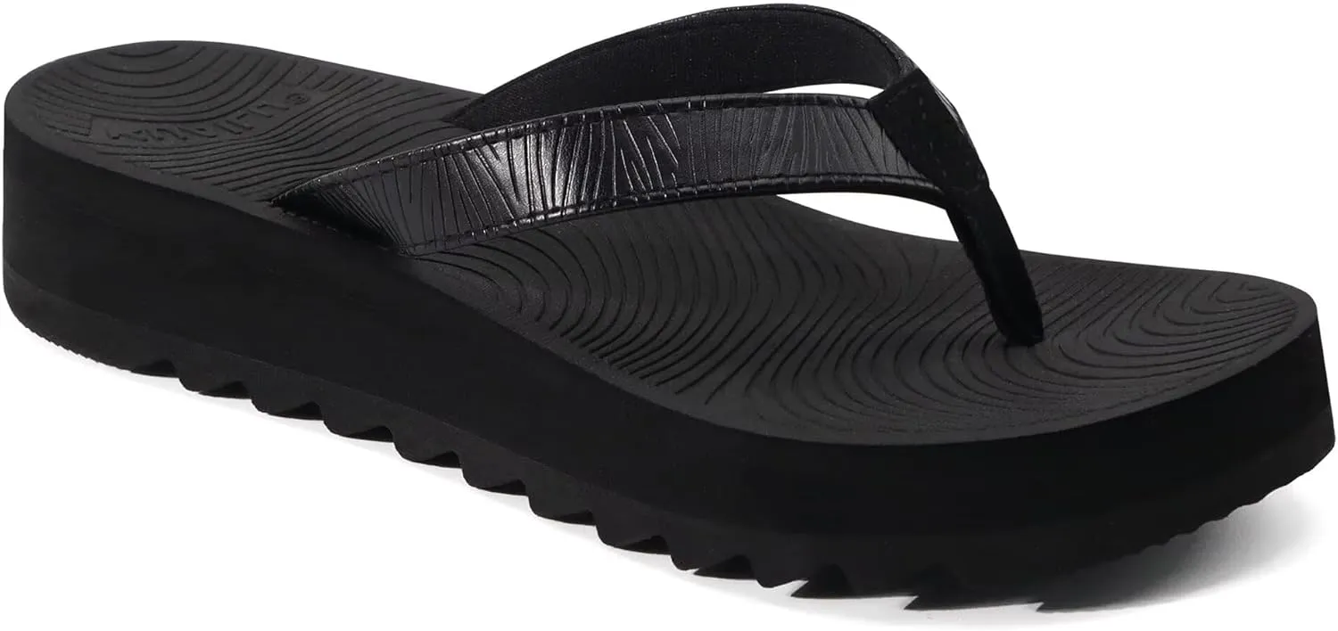 KuaiLu Women’s Flip Flops Ladies Yoga Mat Platform Thong Sandals Dressy Womans Lightweight Summer Slip On Beach Flip Flop Sandles, Soft Cushion Footbed, Arch Support