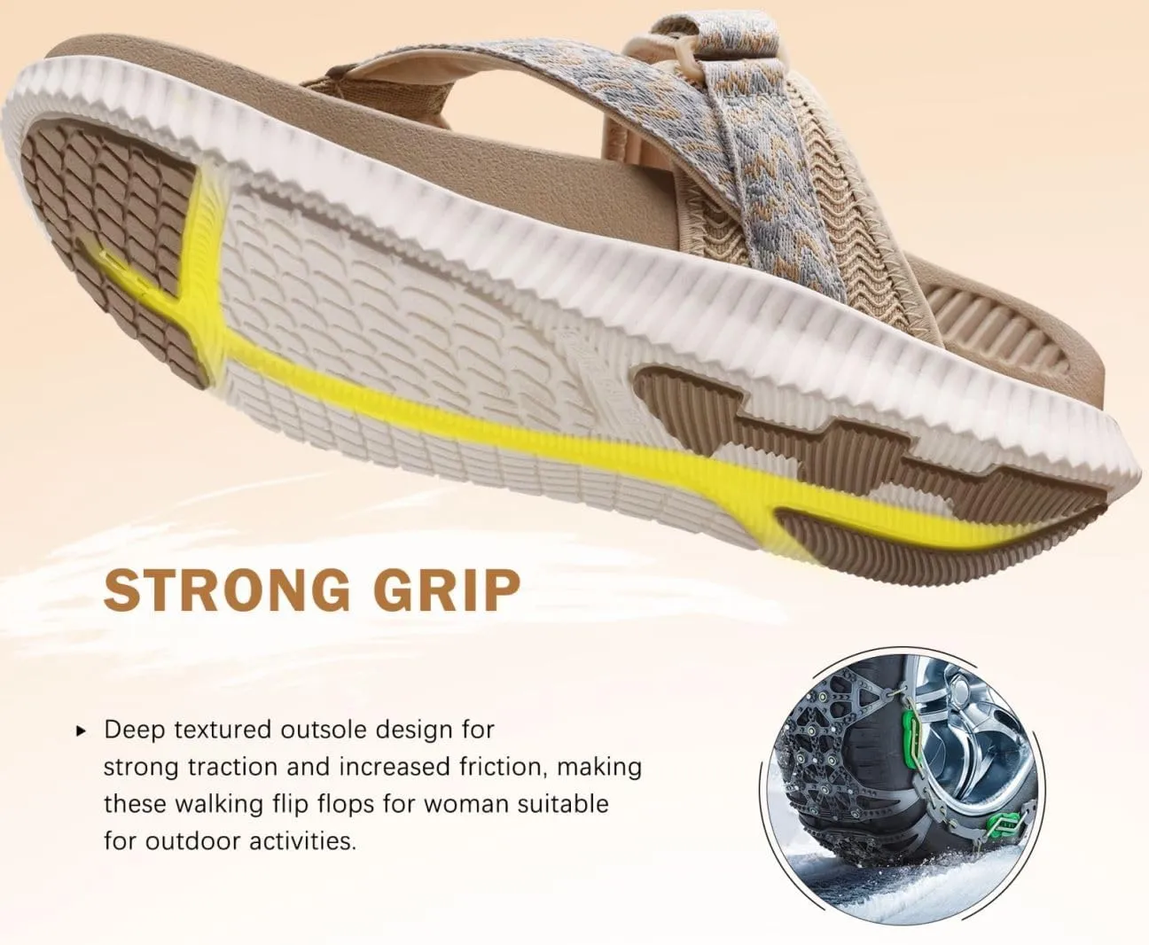 KuaiLu Womens Flip Flops With Arch Support Adjustable Thick Athletic Cushion Recovery Walking Sandals For Woman Ladies Fashion Comfortable Flip-Flop Slides, Water Resistant & Lightweight