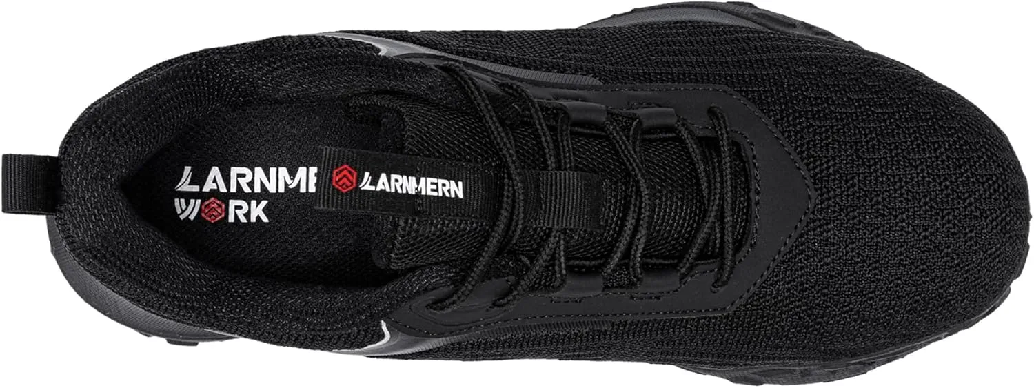 LARNMERN Steel Toe Shoes for Men Women Lightweight Comfortable Sneakers Breathable Indestructible Work Shoes