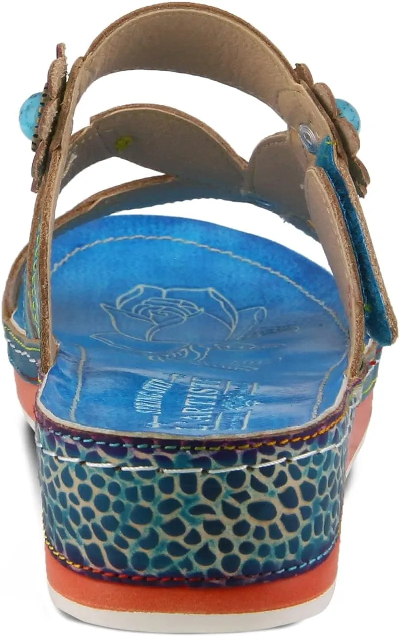L'Artiste Women's Pillow Leather Slide Sandal