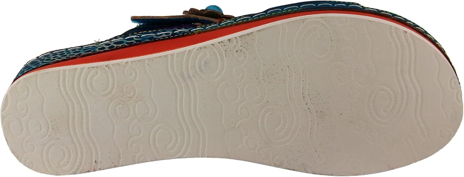 L'Artiste Women's Pillow Leather Slide Sandal