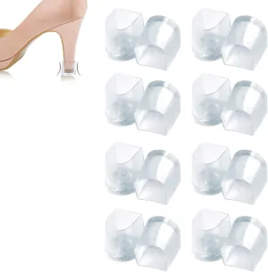 Latin Heel Cap,High Heel Protective Heel Caps,Dance Heel Cover,Heel Stoppers Heel Repair Caps,Transparent High Heel Cover Cups Perfect for Weddings Races Formal Occasions and Events