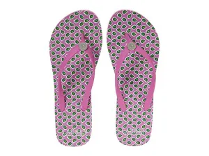 Lauren Ralph Lauren Shawna Flip-Flop Pink Eva Petal Flared Print 7 B (M)