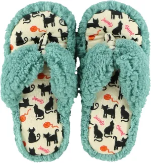 Lazy One Spa Flip-Flop Slippers for Women, Girls' Fuzzy House Slippers