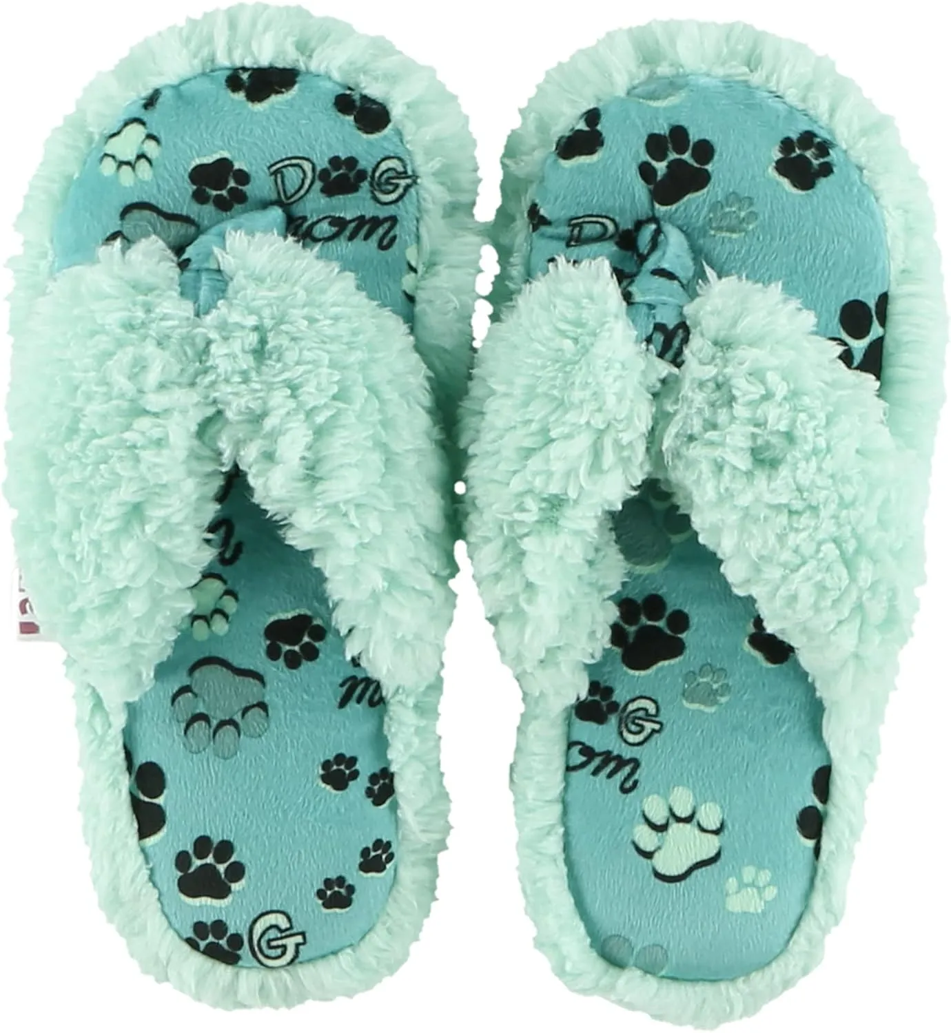 Lazy One Spa Flip-Flop Slippers for Women, Girls' Fuzzy House Slippers