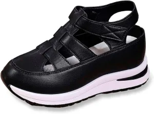 Leisure Women's Soft Sole Non Slip Wedges Breathable Hook Loop Lazy Shoes Mens Casual Suede Shoes