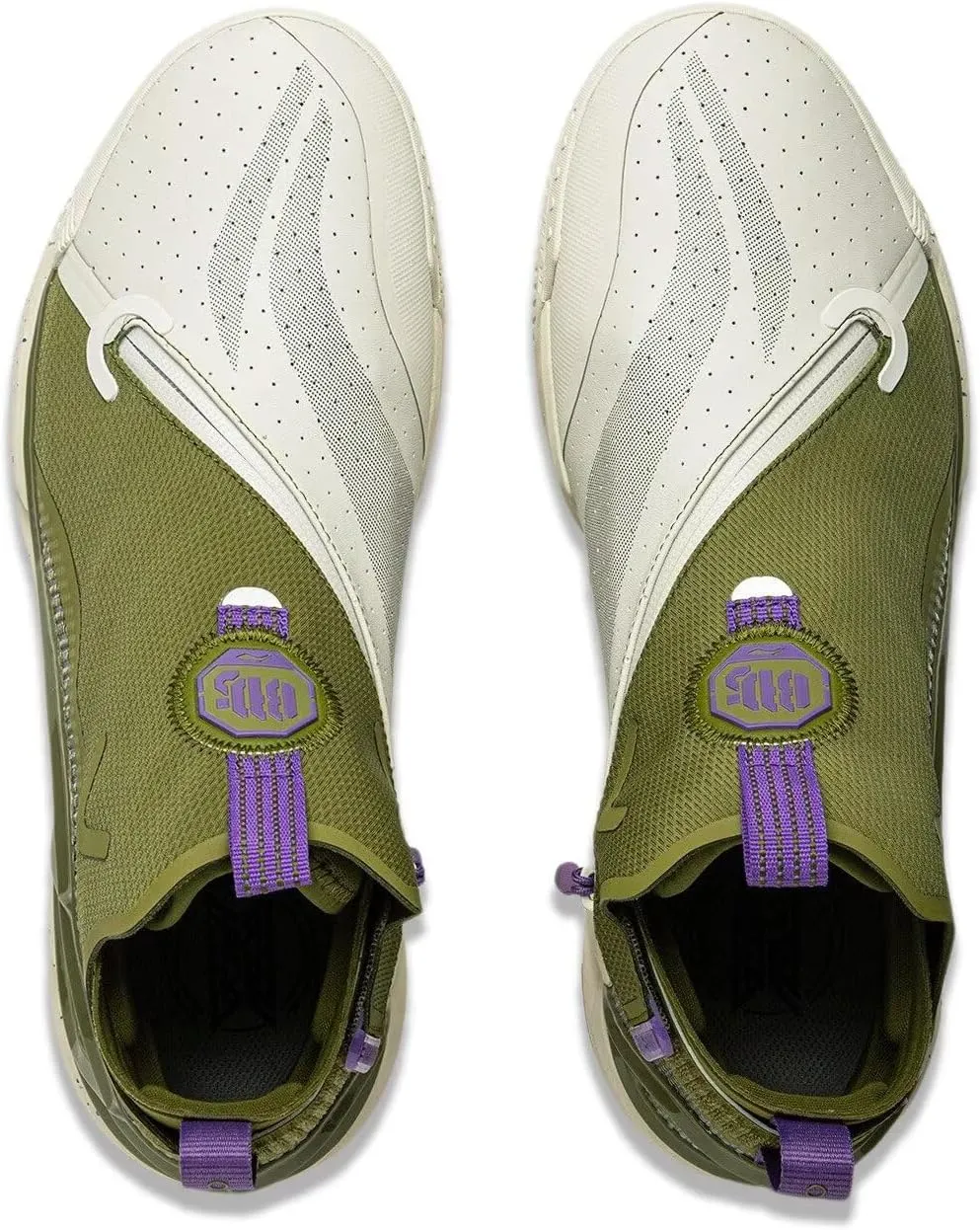 LI-NING BADFIVE Men's Reflective Lightweight High Rebound Mid Top Basketball Outdoor Shoes ABFU031