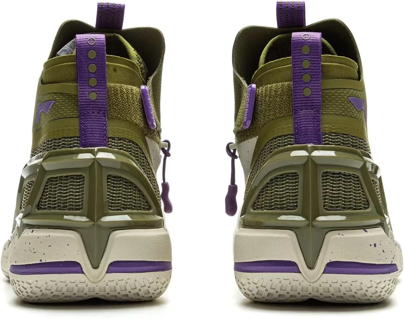 LI-NING BADFIVE Men's Reflective Lightweight High Rebound Mid Top Basketball Outdoor Shoes ABFU031