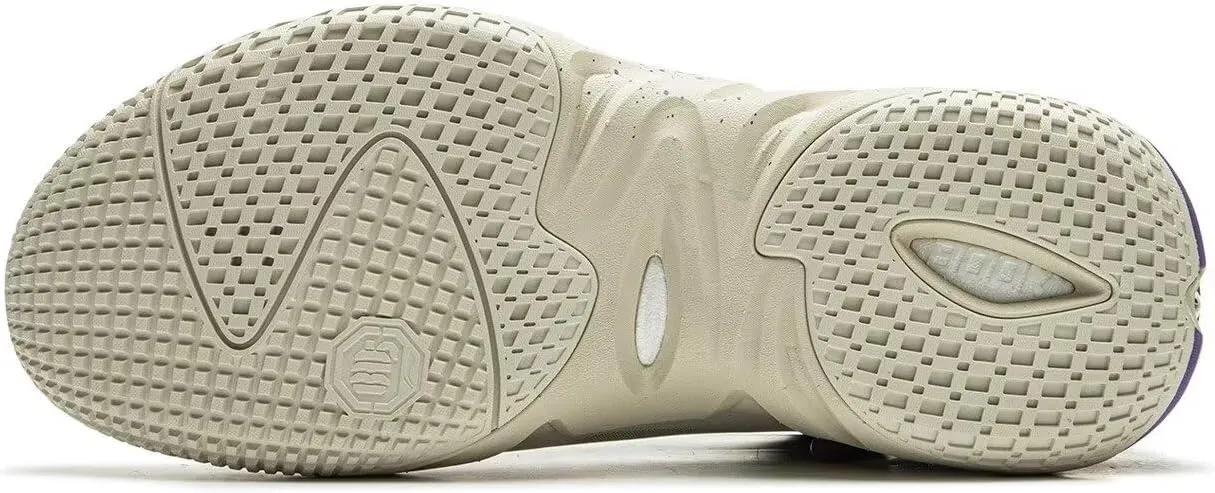 LI-NING BADFIVE Men's Reflective Lightweight High Rebound Mid Top Basketball Outdoor Shoes ABFU031