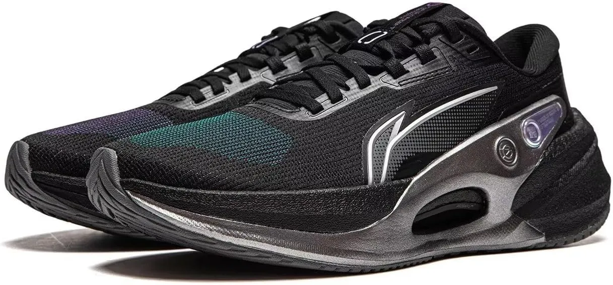 LI-NING Furious Rider 7 V2 Men Running Shoes Boom Fiber High Rebound Shock-Absorbing Stable Sport Shoes ARZU003