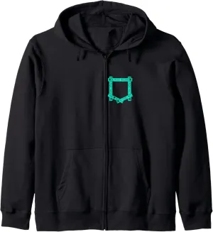 Light Teal Aqua Absolutely No Pocket Watching! Aqua Graphic Zip Hoodie