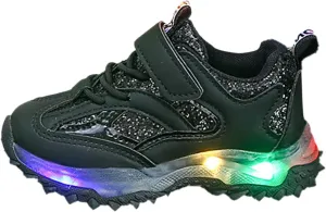 Light Up Non Slip Sneaker for Childrens Boys Girls Kids Soft Sole Breathable Sport Shoes Outdoor Running Cozy Shoes