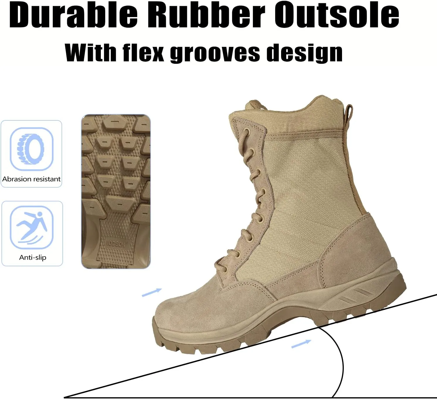Lightweight Military Tactical Boots for Men Durable YKK Side Zipper Police Army Combat Jungle Breathable Comfortable Duty Boots