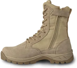 Lightweight Military Tactical Boots for Men Durable YKK Side Zipper Police Army Combat Jungle Breathable Comfortable Duty Boots