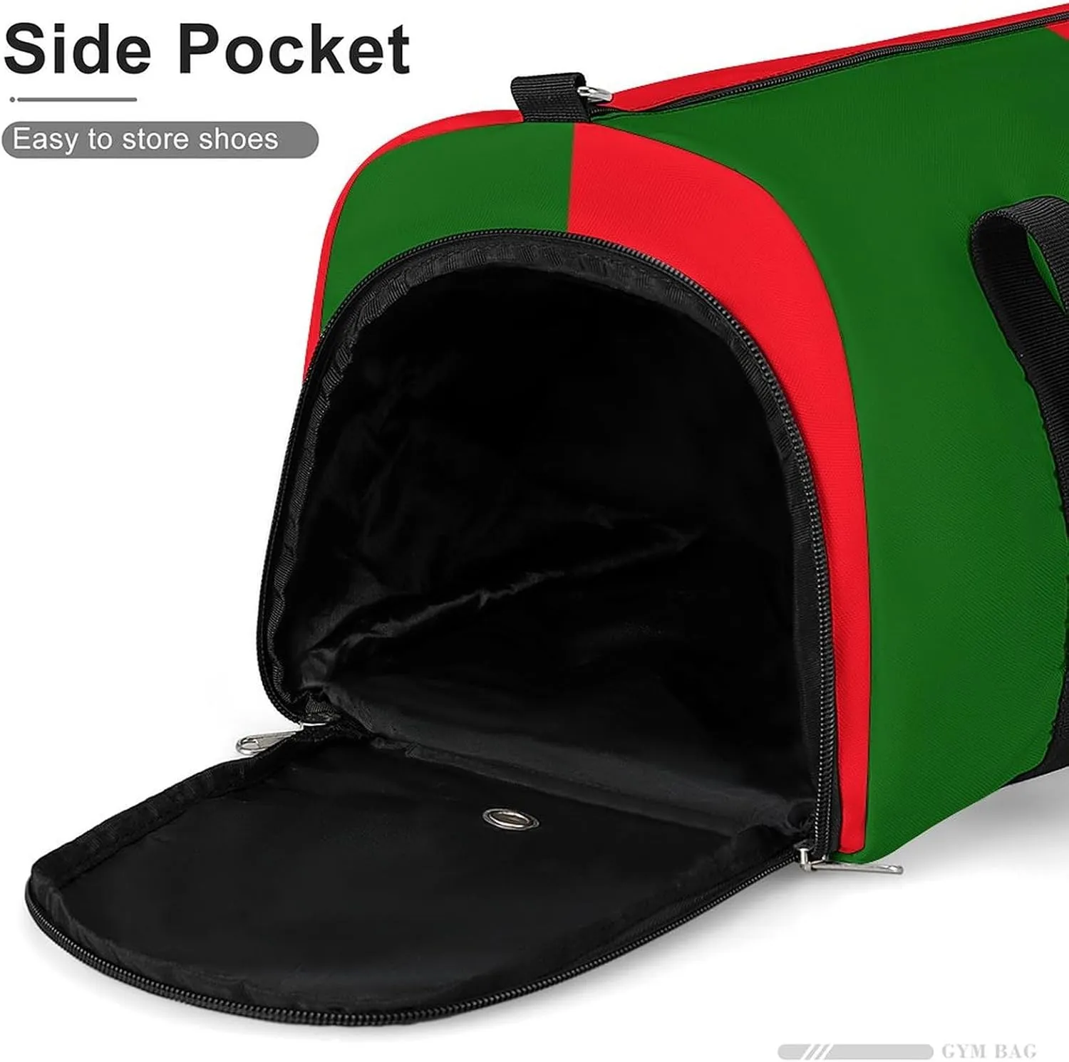 Lightweight Portugal Flag Sports Duffel Bag for Men Women Shoe Compartment