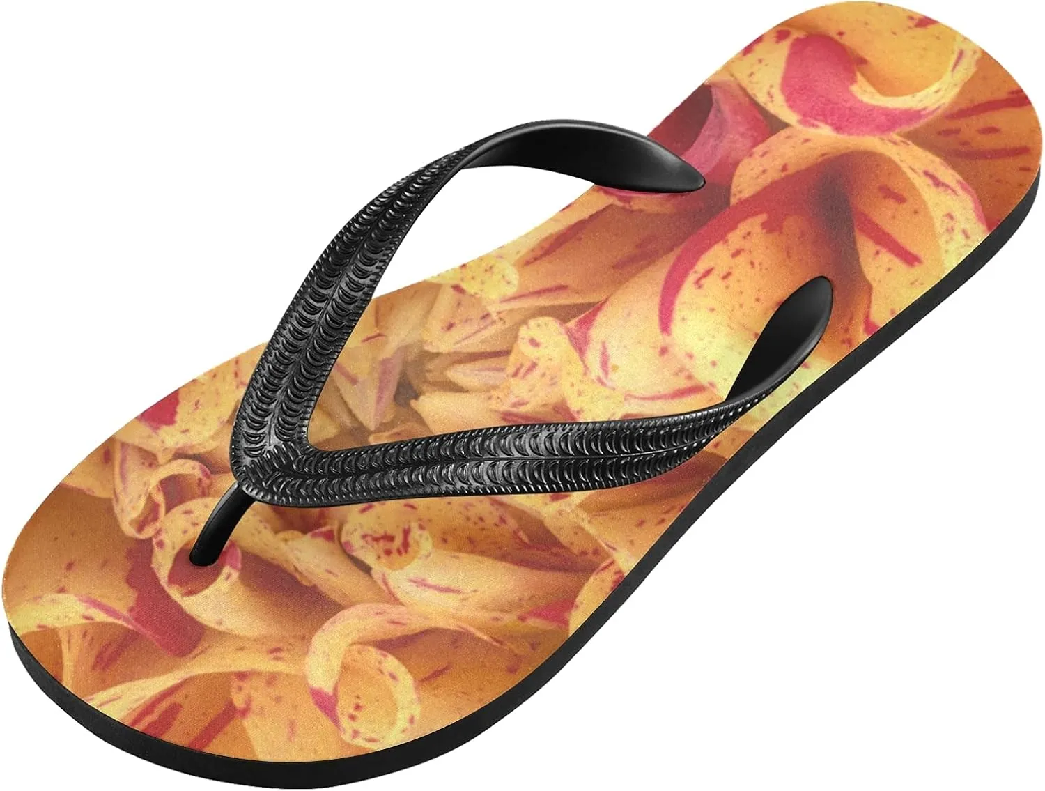 Linqin Flip Flops Slippers for Women/Men Outdoor Summer Beach Sandals Shower Shoes with Flowers Element