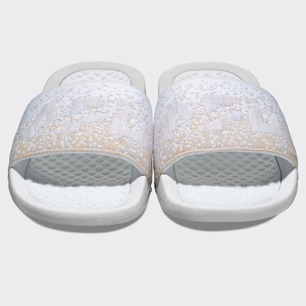 Logo Big TechLoom Most-ordered Men's Popular pick Slide Pastel / / Ombre White Melange