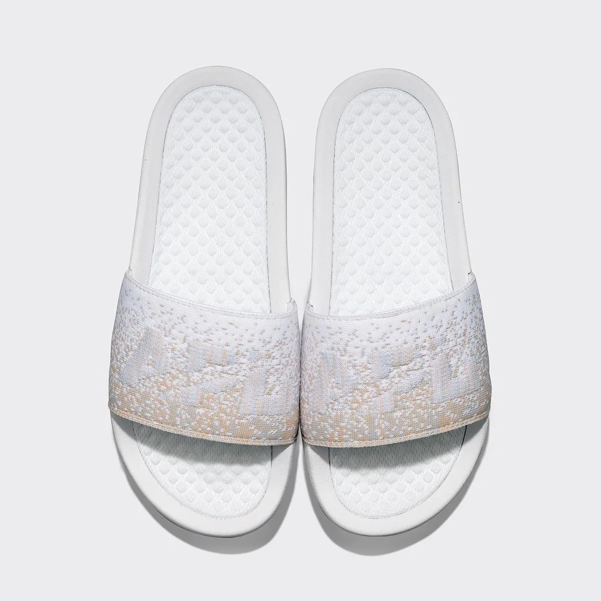 Logo Big TechLoom Most-ordered Men's Popular pick Slide Pastel / / Ombre White Melange