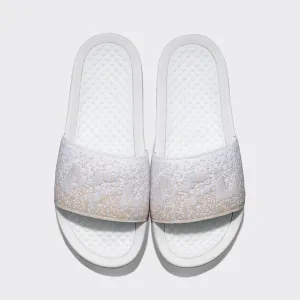 Logo Big TechLoom Most-ordered Men's Popular pick Slide Pastel / / Ombre White Melange