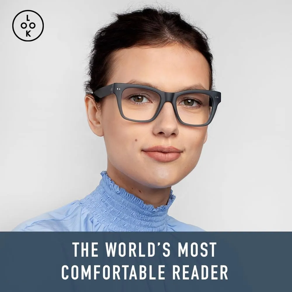 LOOK OPTIC Cosmo Reader-Lightweight Full Magnification Reading Glasses with Scratch-Resistant Anti-Reflective Lenses