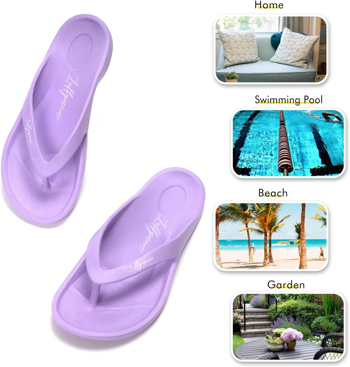 Luffymomo Womens Mens Flip Flops Sandals Slip on Sport Summer Beach Thong