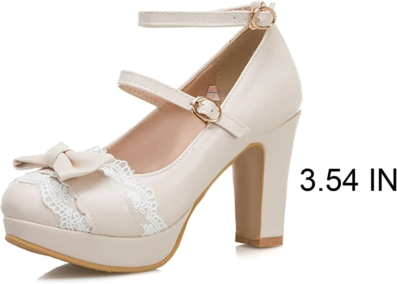 Mary Janes for Women Platform Heels Bow Kawaii Shoes Vintage Dress Pumps
