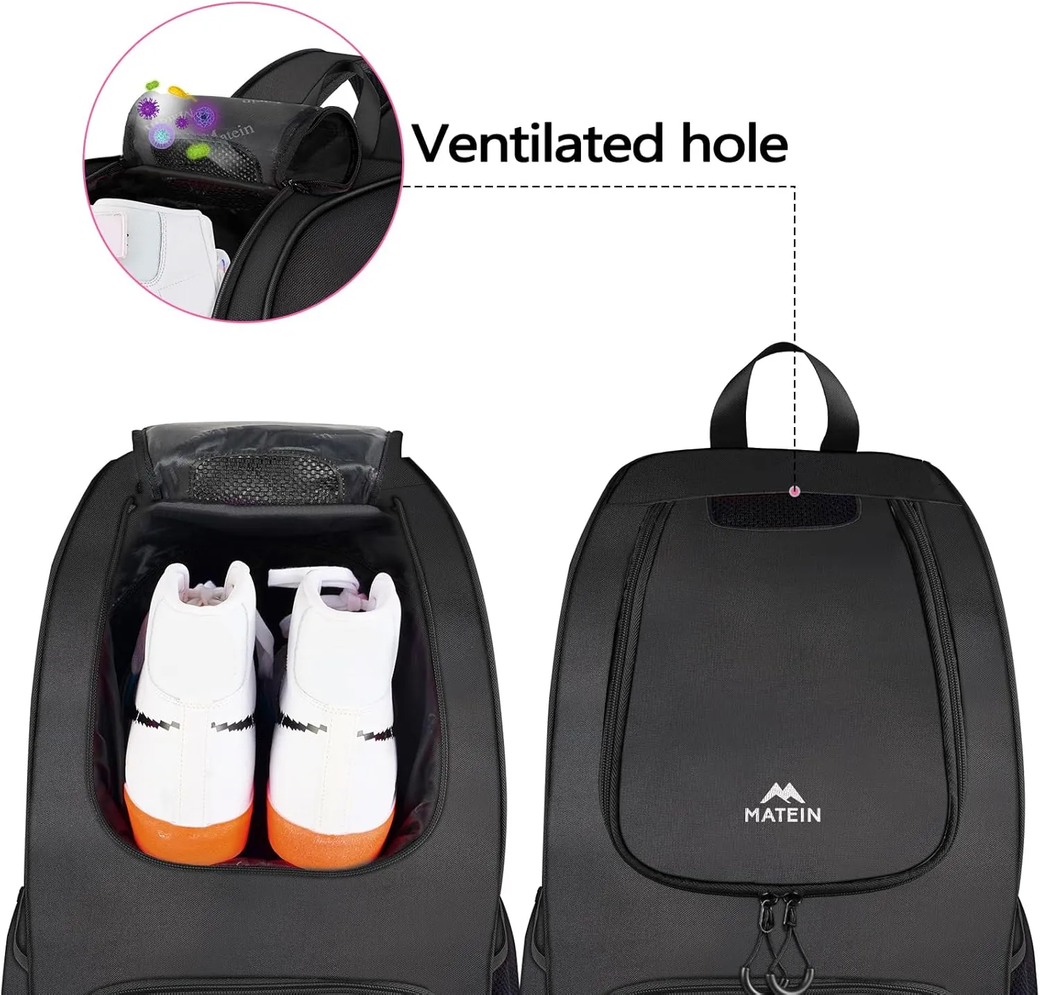 MATEIN Basketball Bag, Sturdy Soccer Bag with Ball Holder & Shoe Compartment, Large Basketball Backpack for Training Equipment, Water Resistant Sports Ball Backpack Fits Volleyball Football, Colorful