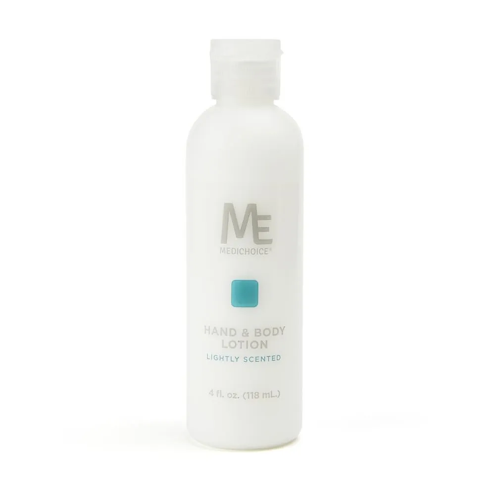 MediChoice Moisturizing Hand and Body Lotion for Sensitive Skin Lightly Scented Flip-Top Bottle 4 oz. Travel Size Bulk Pack Perfect for Dry Skin PC4035 Case 96