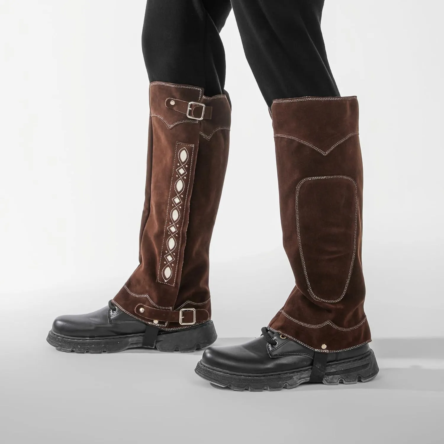 Medieval Renaissance Boot Covers for Men and Women - Leg Covers for Halloween Cosplay Costume