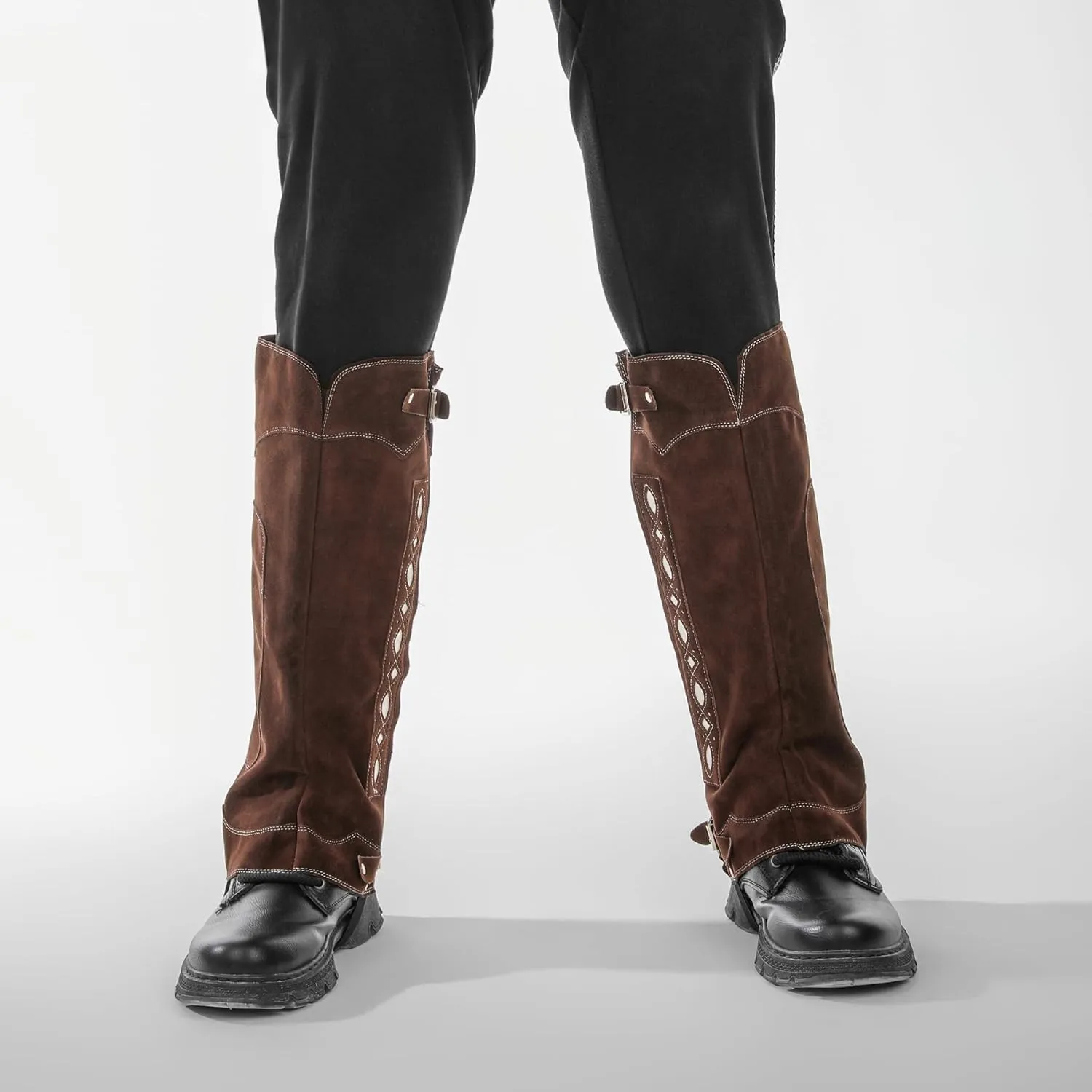 Medieval Renaissance Boot Covers for Men and Women - Leg Covers for Halloween Cosplay Costume