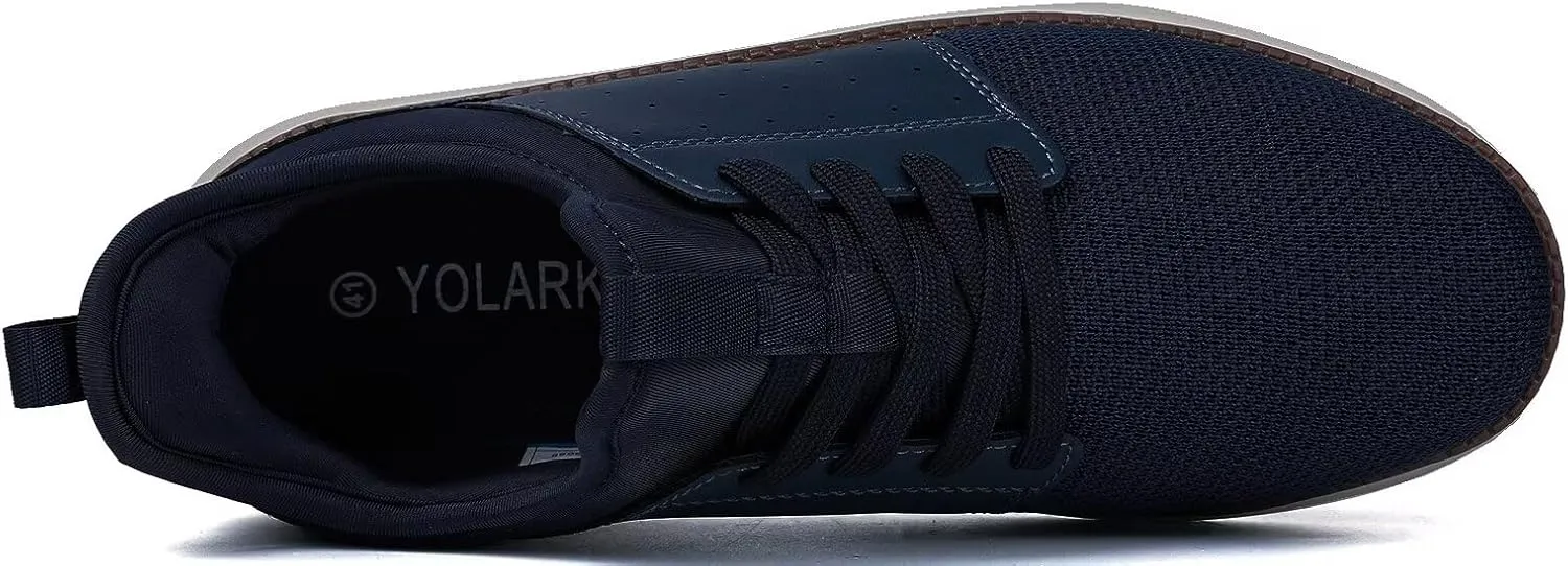Men Casual Dress Shoes Hands Free Slip On Laceless Fashion Sneakers Lightweight Breathable Walking Shoes Gym Tennis Athletic