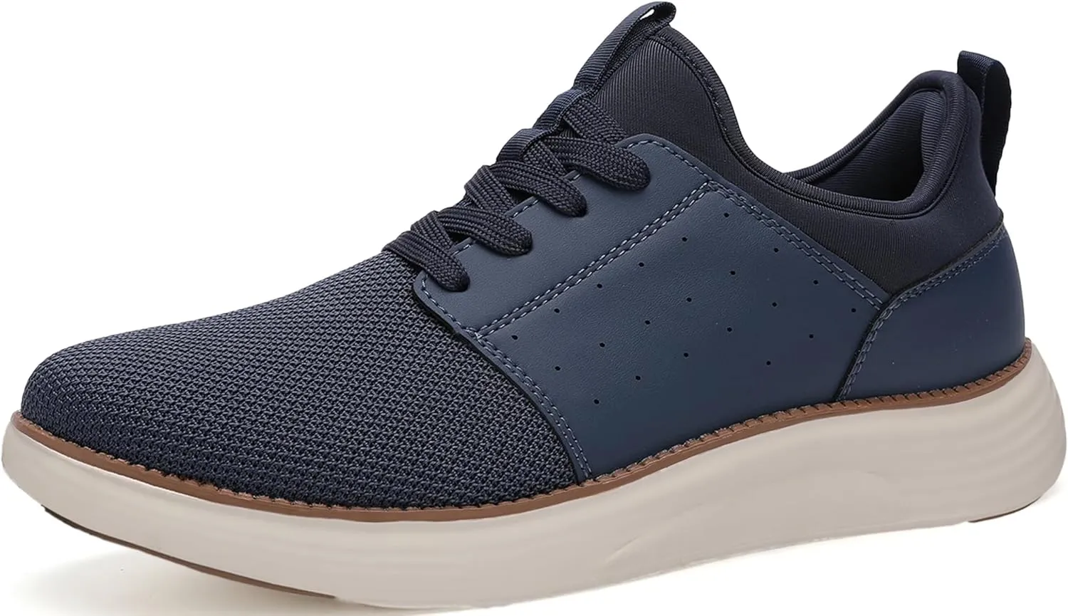 Men Casual Dress Shoes Hands Free Slip On Laceless Fashion Sneakers Lightweight Breathable Walking Shoes Gym Tennis Athletic