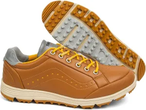 Men Golf Shoes Professional Waterproof Leather Golf Sport Sneakers Male Walking Footwears - Golf Trainers Shoes for Men