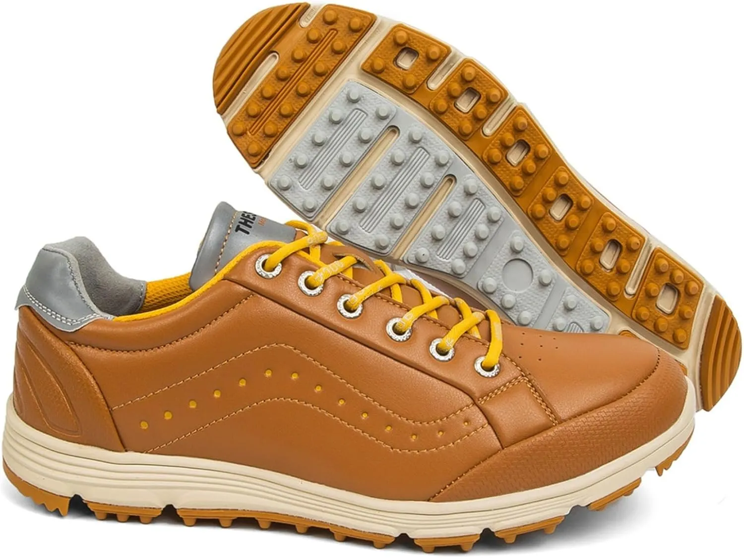 Men Golf Shoes Professional Waterproof Leather Golf Sport Sneakers Male Walking Footwears - Golf Trainers Shoes for Men