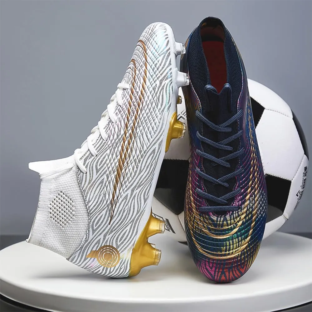 Men's Cleats Firm Ground Soccer Shoes Athletic Lightweight Running Outdoor Turf Comfortable Training Football Shoes