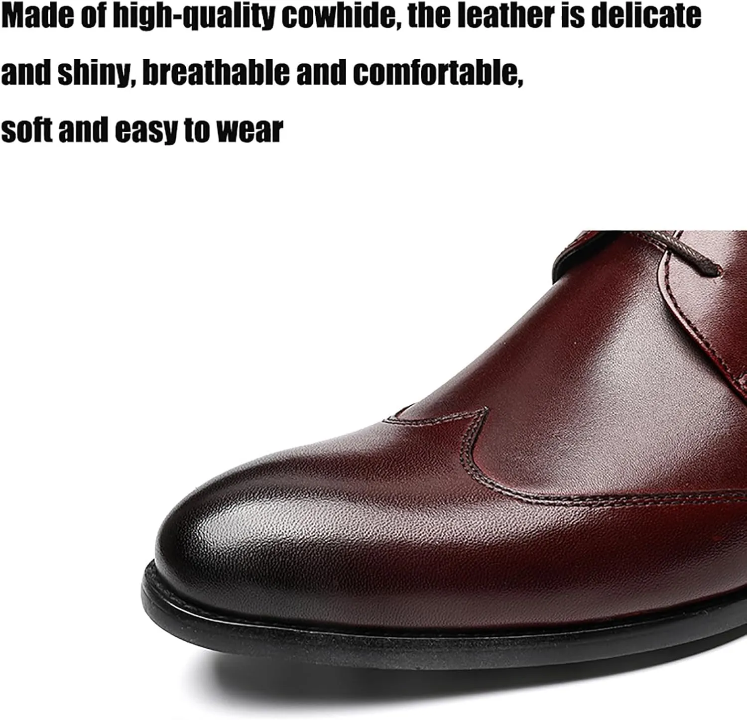 Men's Dress Shoes Oxford Style Premium Cowhide Cushioned Lining Rubber Sole Business Wedding Office Formal Shoes for Modern Professionals